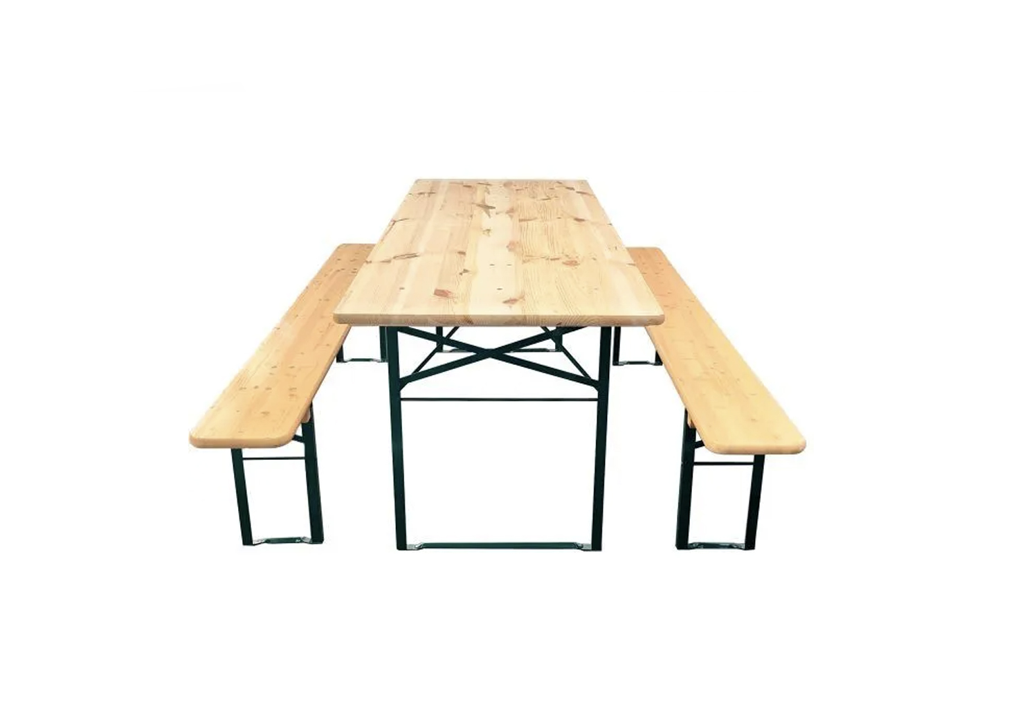 Eight shirts arranged on table in black, olive, grey, blue, white, red, mustard, and green.